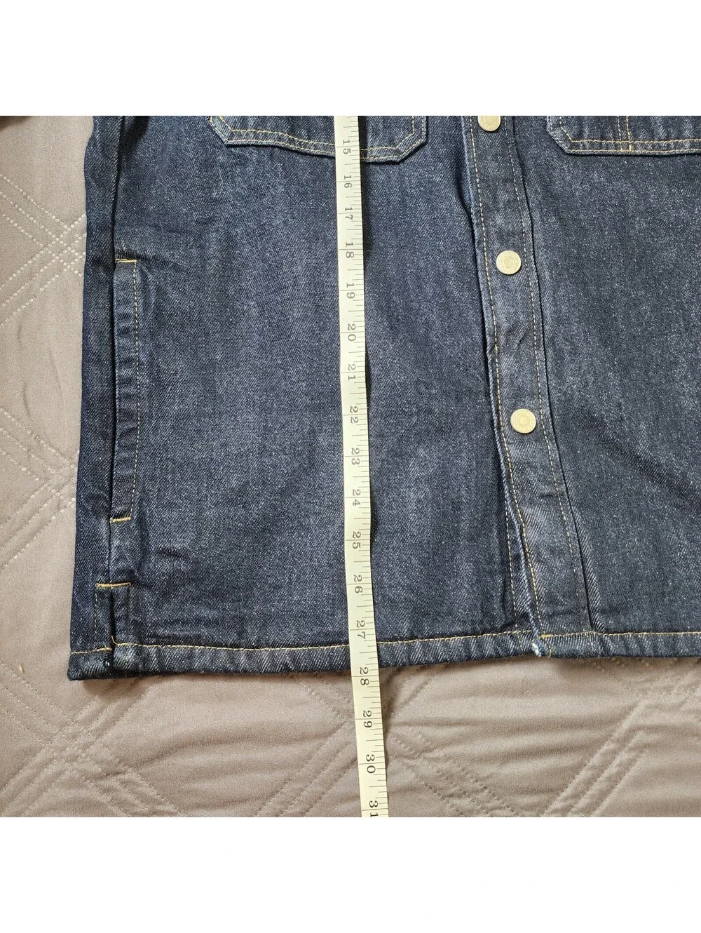 Levi Strauss Signature Utility Shirt Jacket Mens S Corduroy Collar Denim Shacket